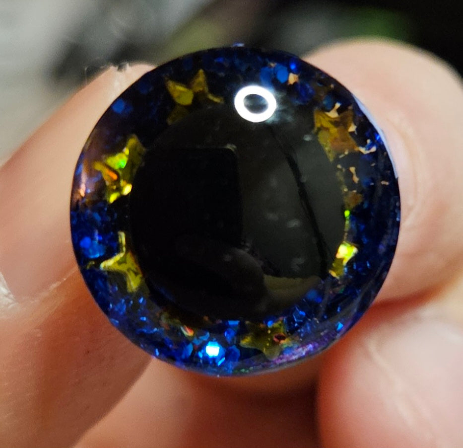 Stars with Blue Glitter