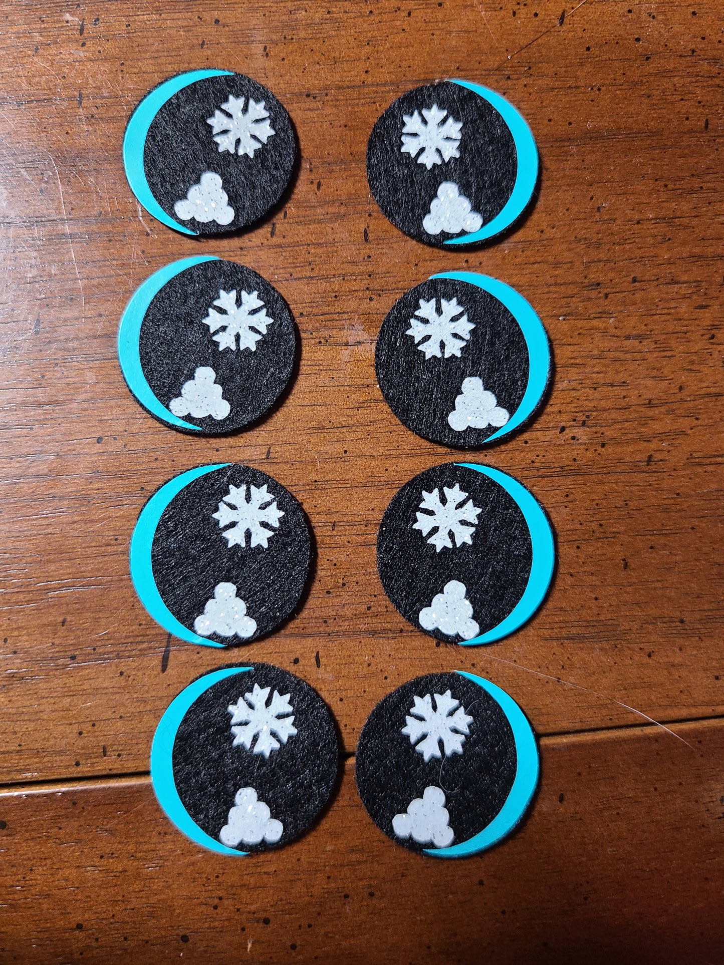 Felt 1 inch Snow Eyes