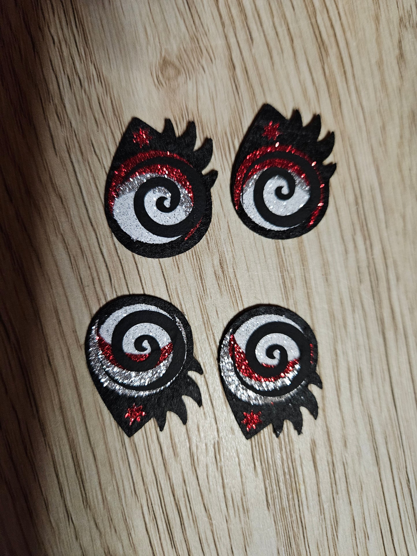 1 inch Felt Spiral eyes