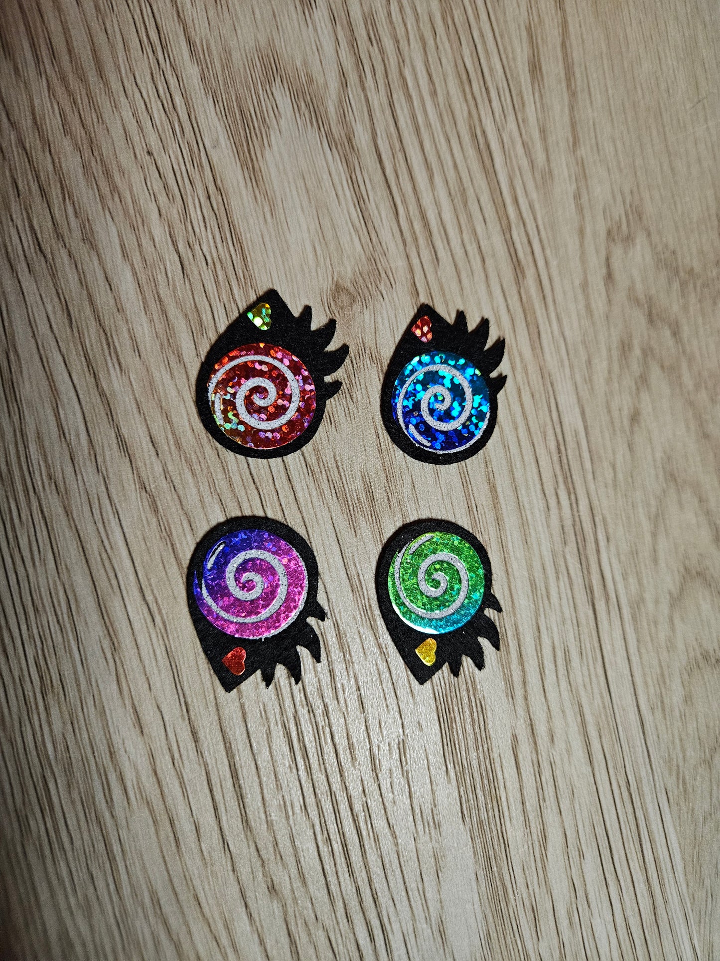 1 inch Felt Spiral eyes