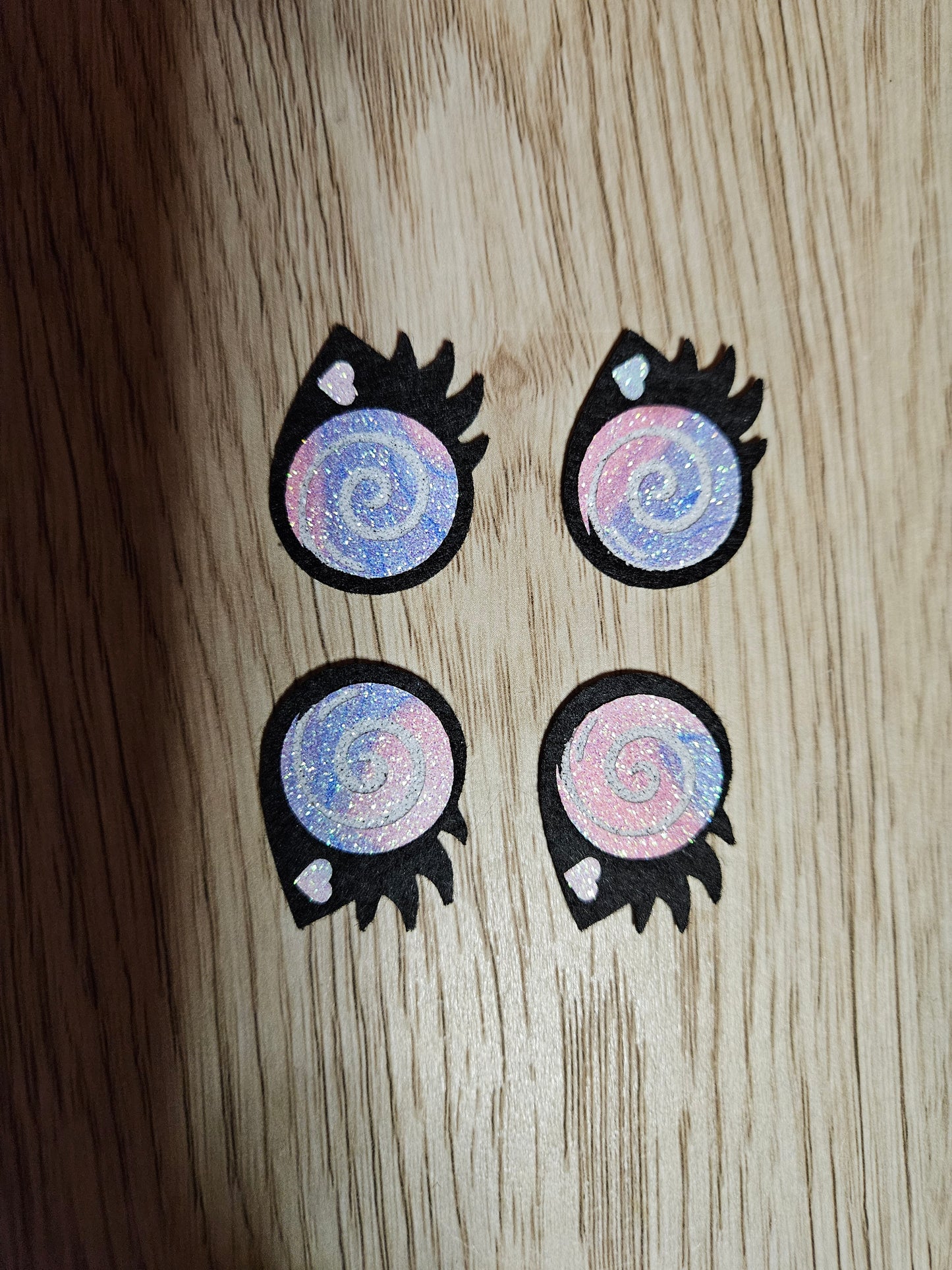 1 inch Felt Spiral eyes